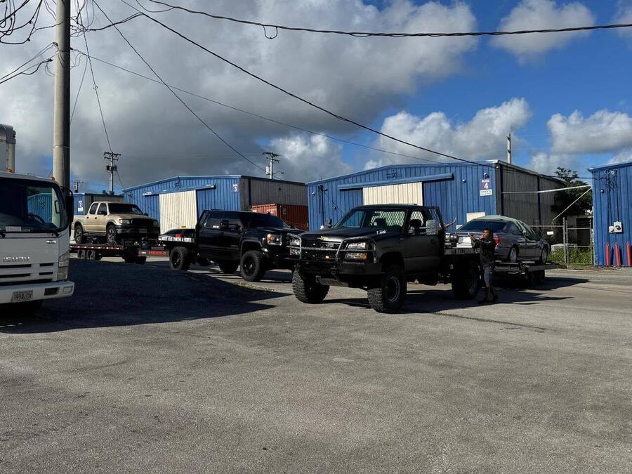 Dirty~Max tow truck fleet lined up