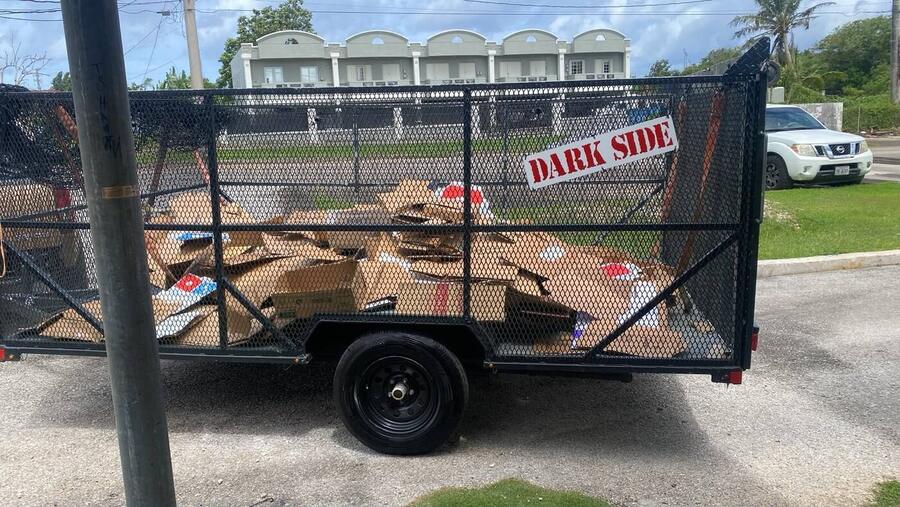 Darkside disposal trailer loaded